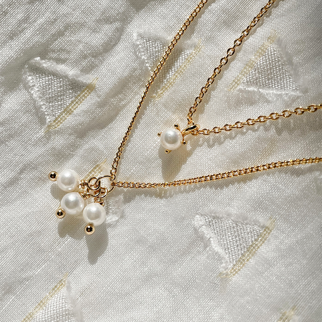 Necklace with pearls - 32406Y
