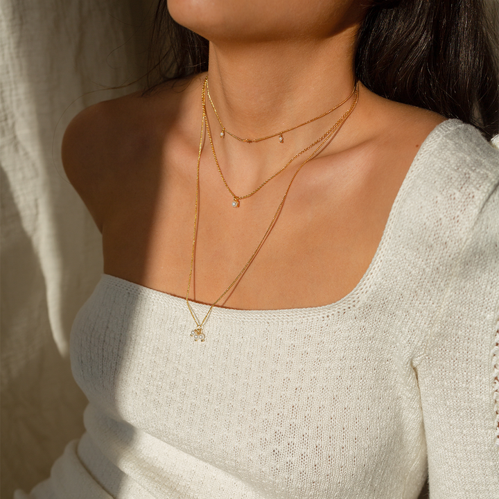 Necklace with pearls - 32406Y