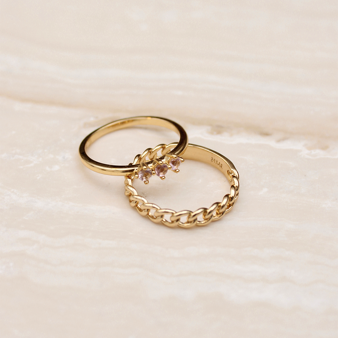 Ring with colored stones - 12408Y