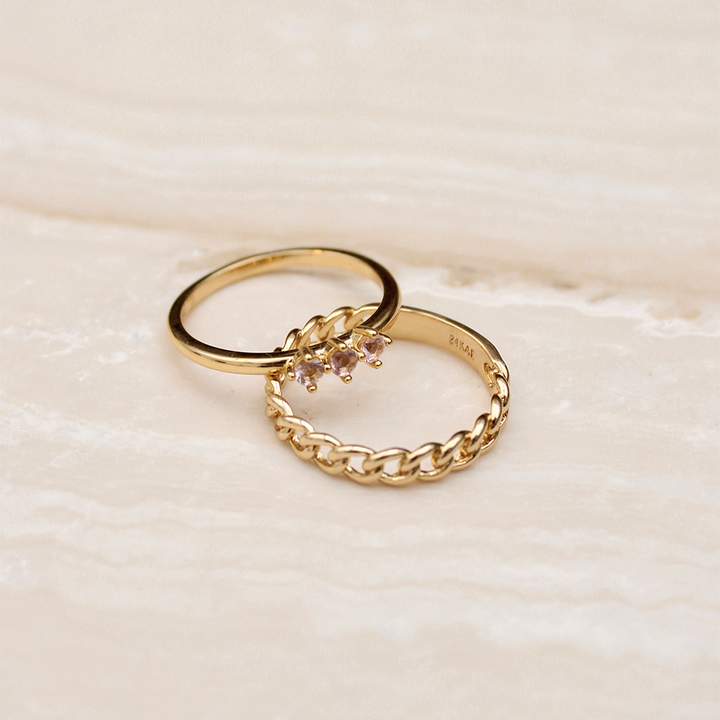 Ring with colored stones - 12408Y
